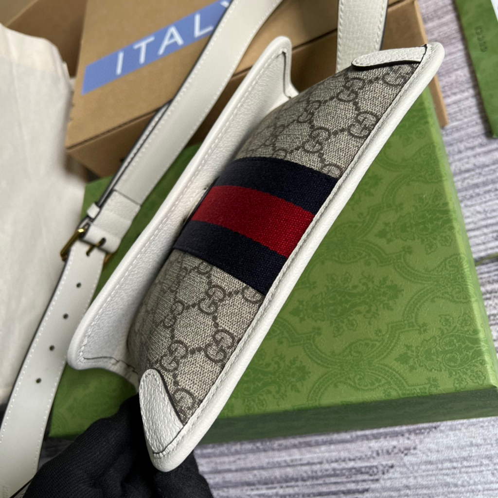 Gucci ?674081 Ophidia belt bag White