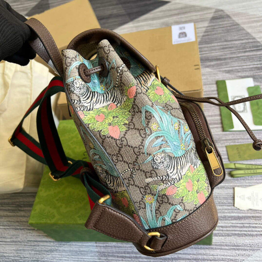 Gucci 674147 Backpack with Interlocking G Brown