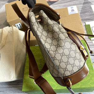 Gucci 674147 Backpack with Interlocking G Beige and ebony - Default Title - View 3