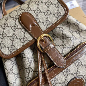 Gucci 674147 Backpack with Interlocking G Beige and ebony - Default Title - View 5
