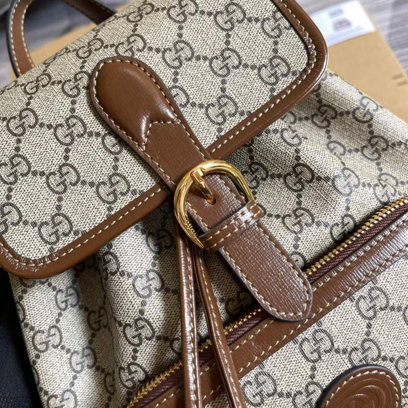 Gucci 674147 Backpack with Interlocking G Beige and ebony - Default Title - View 5