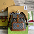 Gucci 674147 Backpack with Interlocking G Blue - Default Title - View 1