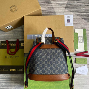 Gucci 674147 Backpack with Interlocking G Blue - Default Title - View 2