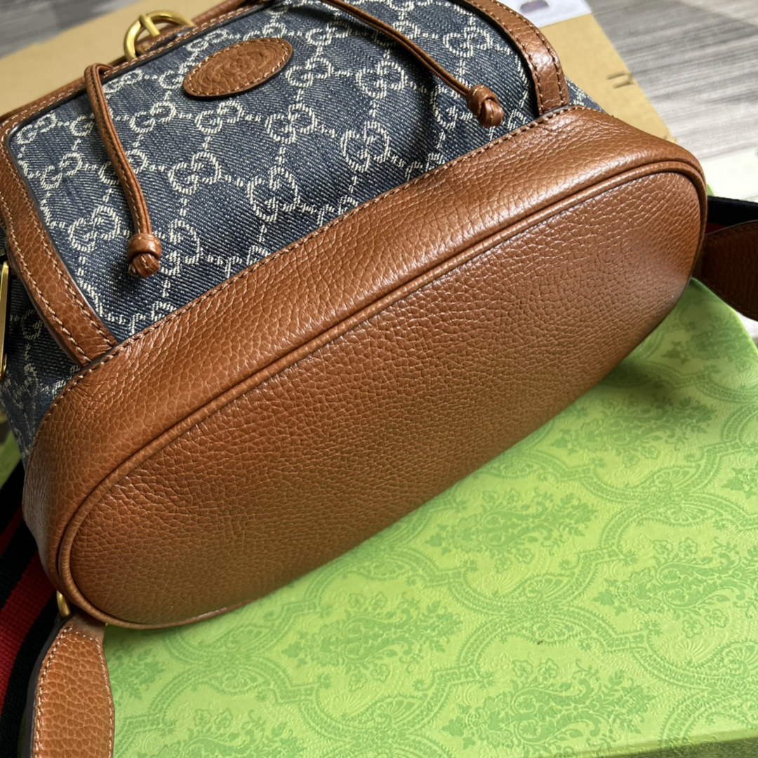 Gucci 674147 Backpack with Interlocking G Blue - Default Title - View 7