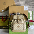 Gucci 674147 Backpack with Interlocking G Beige and white - Default Title - View 1