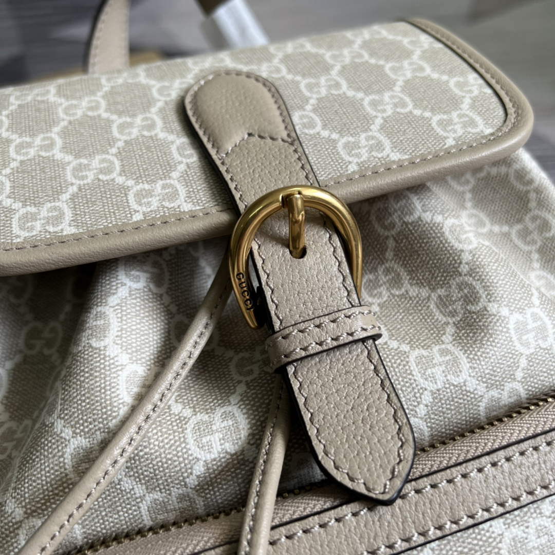 Gucci 674147 Backpack with Interlocking G Beige and white - Default Title - View 5