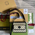Gucci 674164 Messenger Bag With Interlocking G Blue - Default Title - View 1