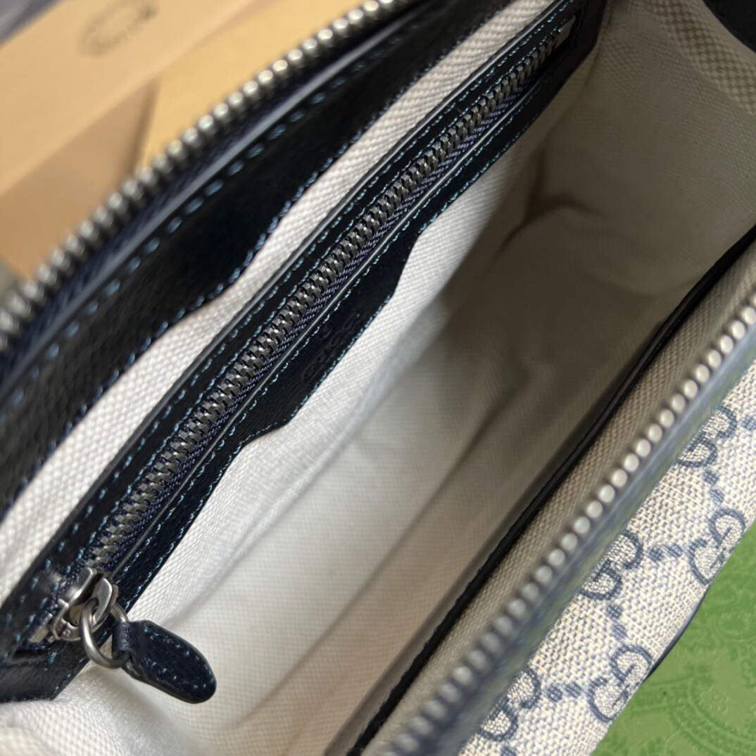 Gucci 674164 Messenger Bag With Interlocking G Blue - Default Title - View 8