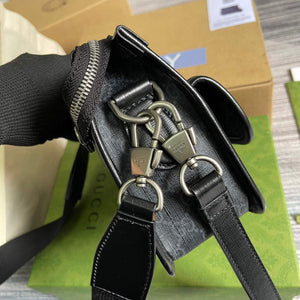 Gucci 674164 Messenger Bag With Interlocking G Black - Default Title - View 3