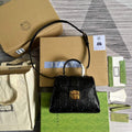 Gucci 675791 Small GG Top Handle Bag Black - Default Title - View 1