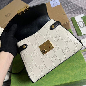 Gucci 675791 Small GG Top Handle Bag White - Default Title - View 7