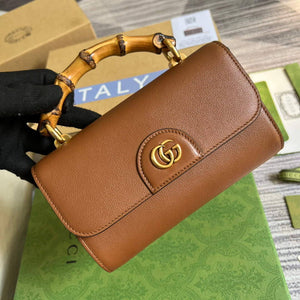 Gucci 675794 GG Small Top Handle Bag With Bamboo - Default Title - View 4