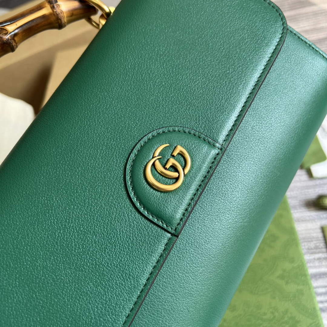 Gucci 675794 Gucci Diana Small Shoulder Bag Green - Default Title - View 6