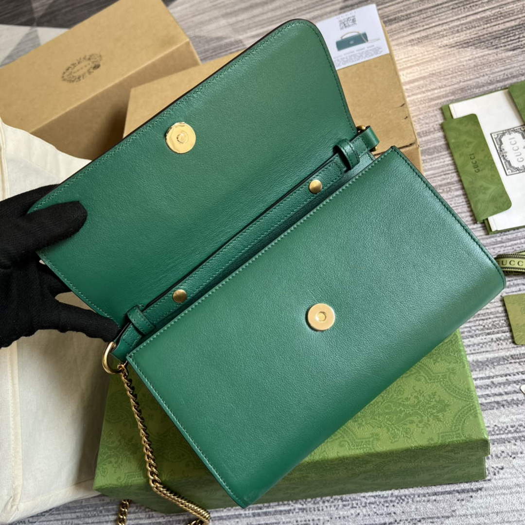 Gucci 675794 Gucci Diana Small Shoulder Bag Green - Default Title - View 7