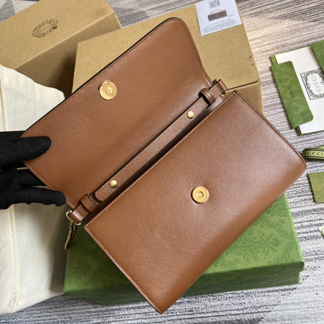 Gucci 675794 Gucci Diana Small Shoulder Bag Brown - Default Title - View 8