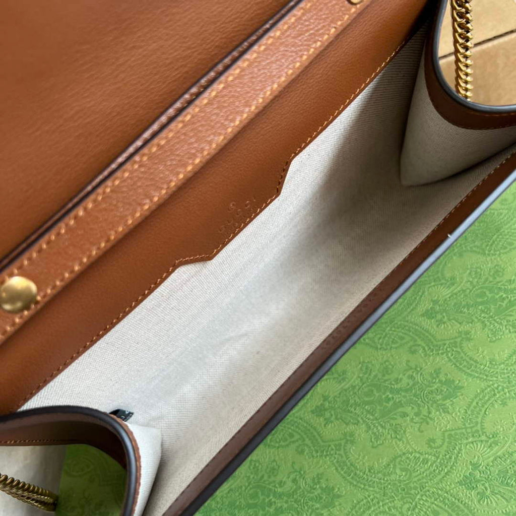 Gucci 675794 Gucci Diana Small Shoulder Bag Brown