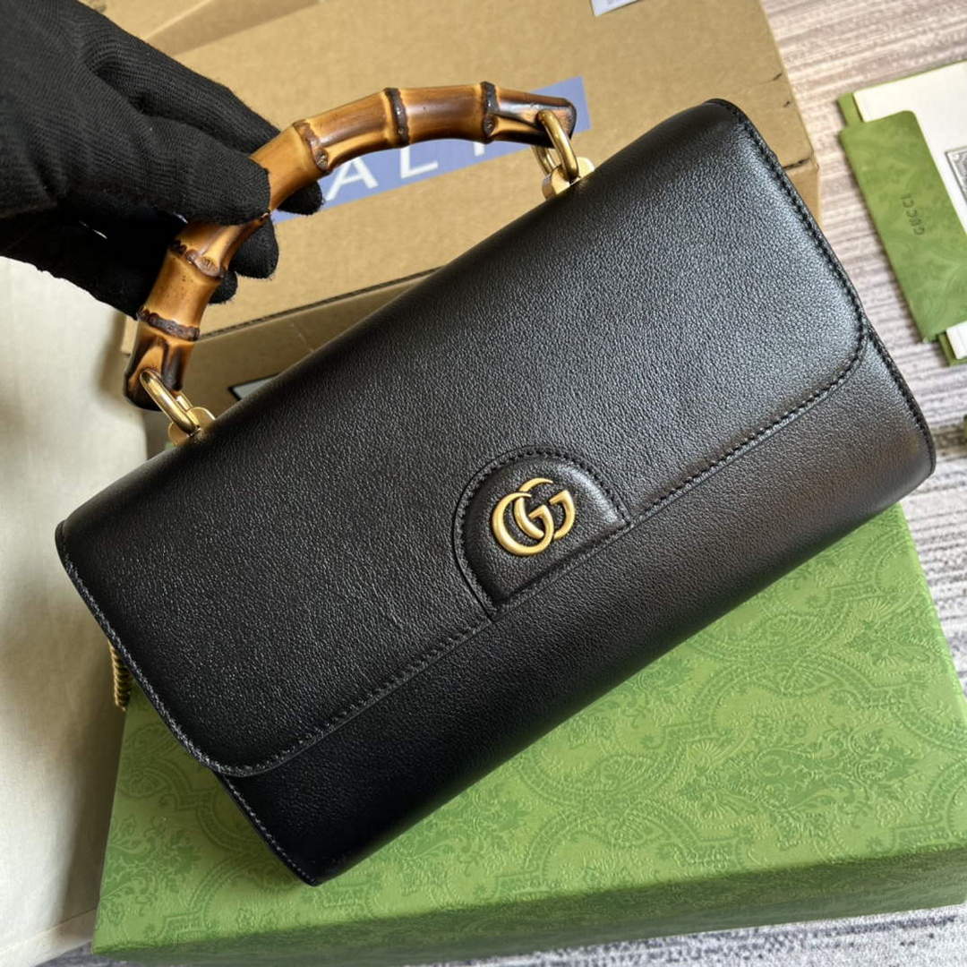 Gucci 675794 Gucci Diana Small Shoulder Bag Black - Default Title - View 1