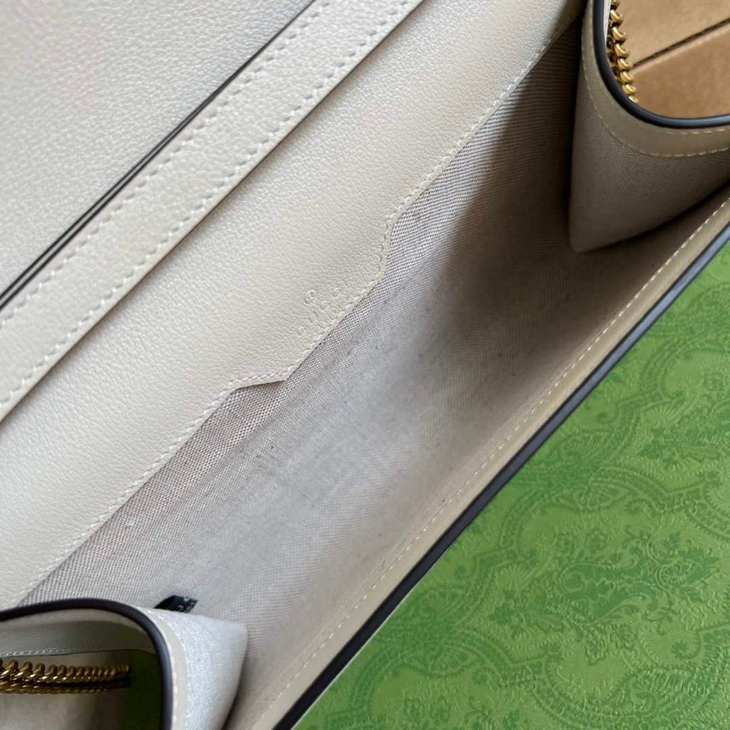 Gucci 675794 Gucci Diana Small Shoulder Bag White