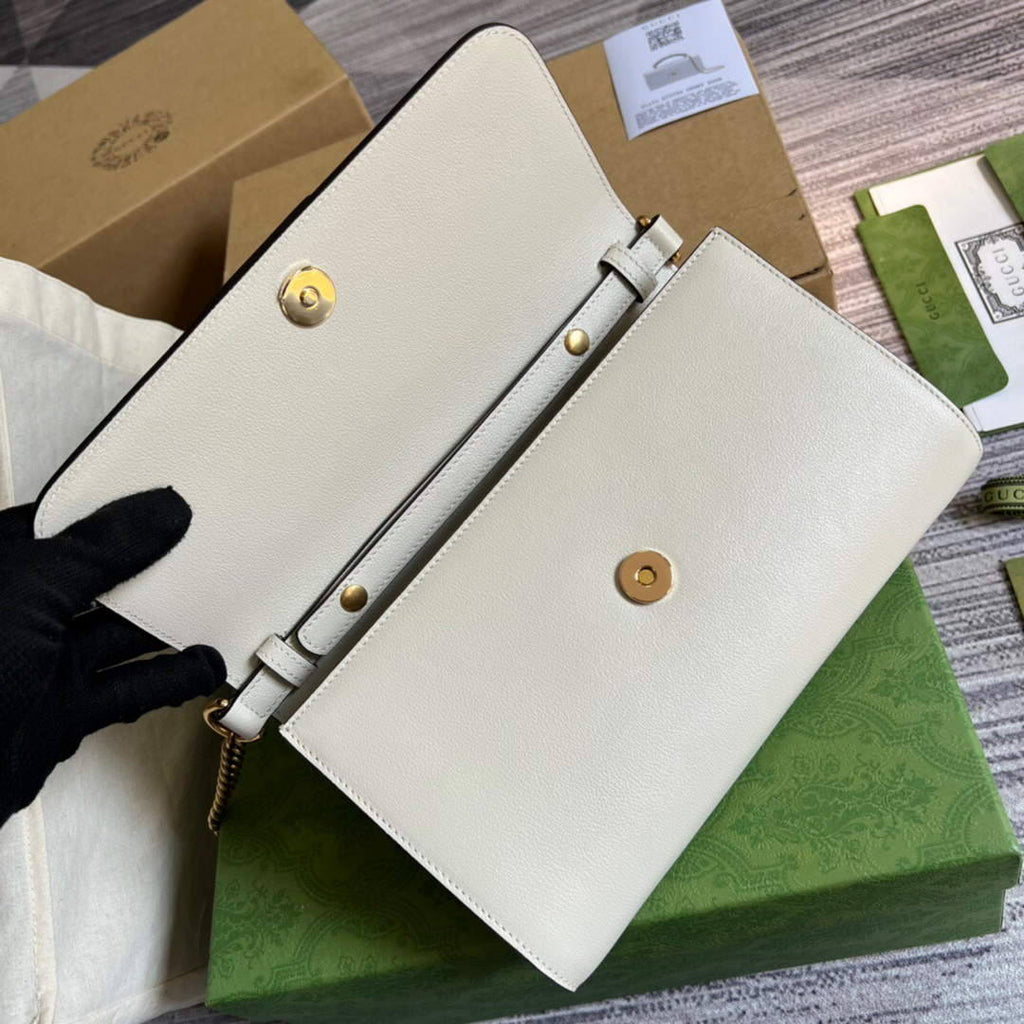 Gucci 675795 GG Large Top Handle Bag With Bamboo Beige