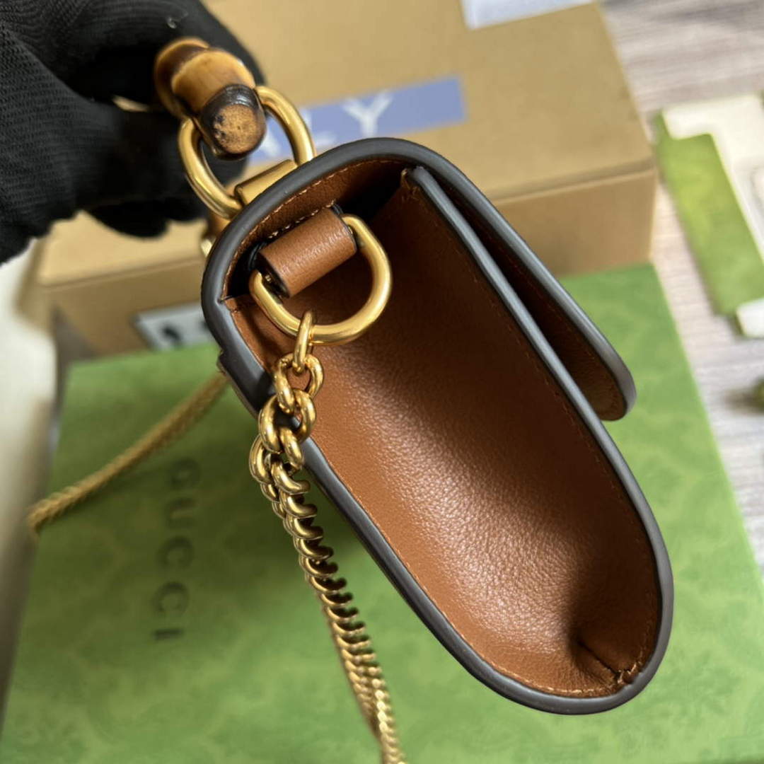Gucci 675795 Gucci Diana mini shoulder bag Brown - Default Title - View 4