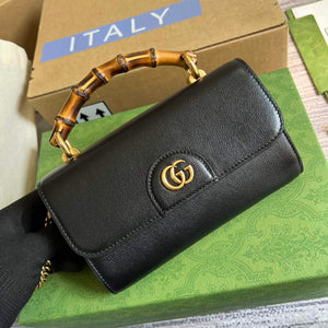 Gucci 675795 Gucci Diana mini shoulder bag Black - Default Title - View 1