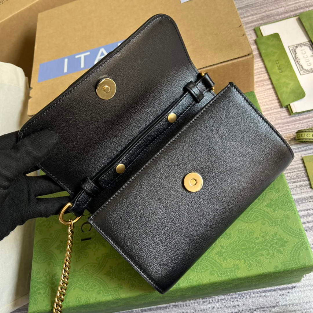 Gucci 675795 Gucci Diana mini shoulder bag Black