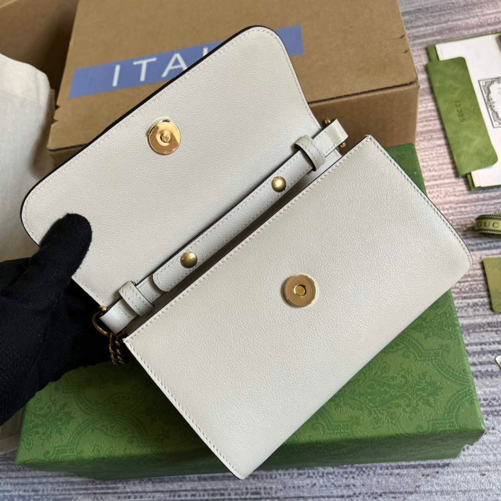 Gucci 675795 Gucci Diana mini shoulder bag White