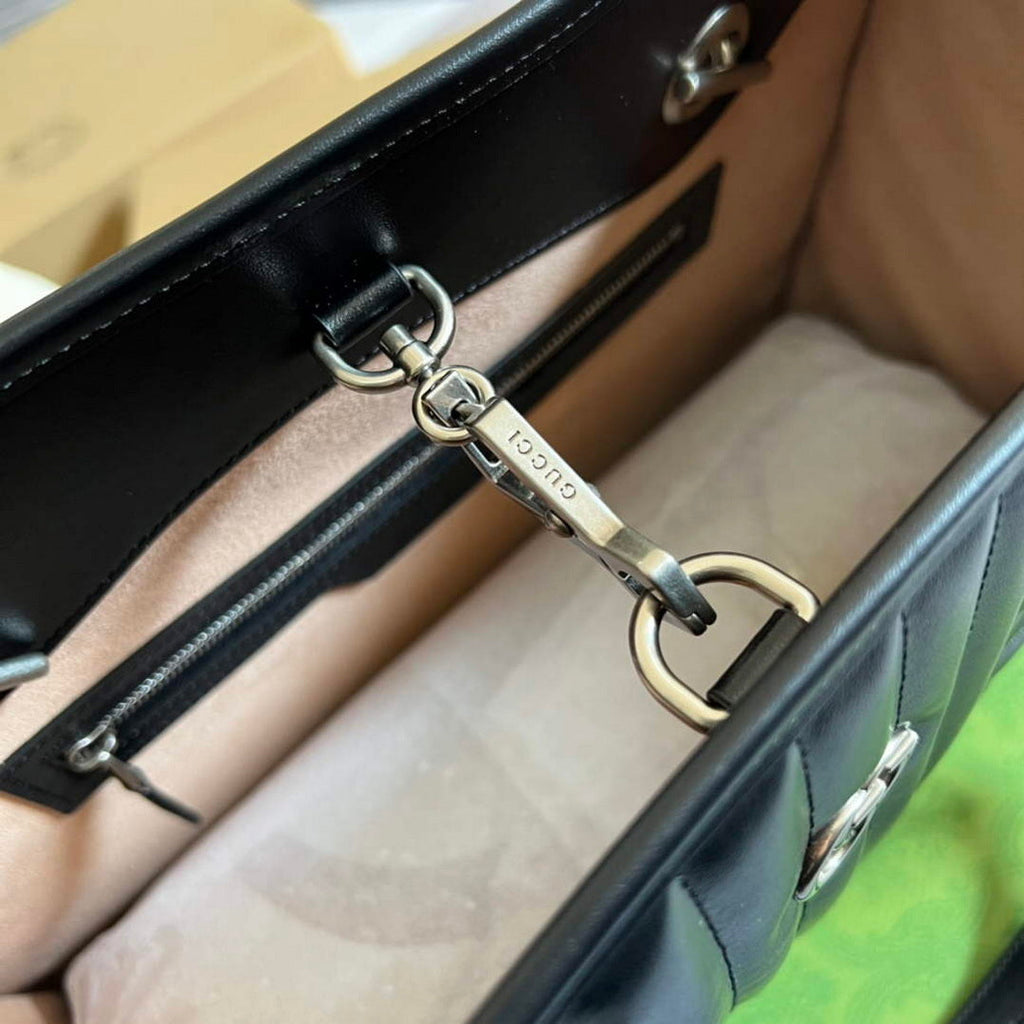 Gucci 675796 GG Marmont medium tote bag Black