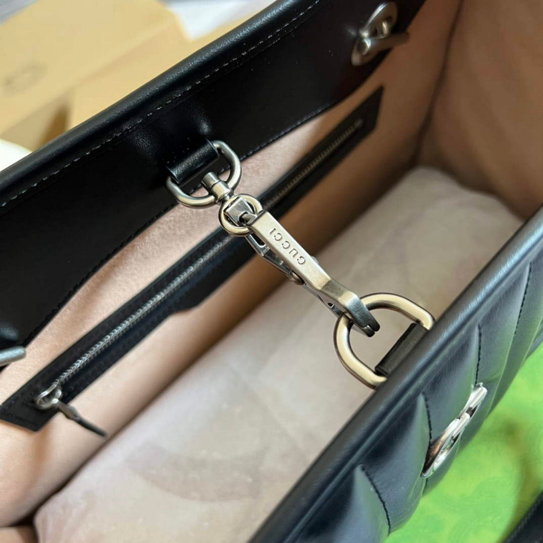 Gucci 675796 GG Marmont medium tote bag Black