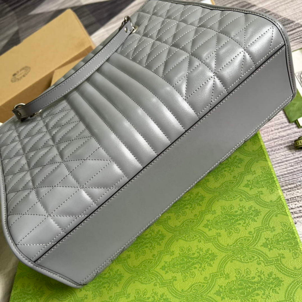 Gucci 675796 GG Marmont medium tote bag Gray
