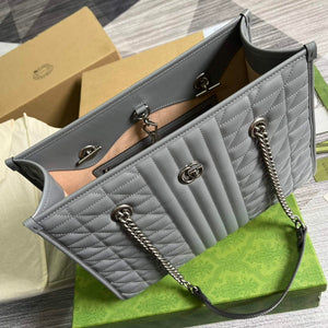 Gucci 675796 GG Marmont medium tote bag Gray - Default Title - View 7
