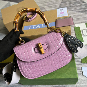 Gucci 675797 Gucci Bamboo 1947 small top handle bag Pink - Default Title - View 5