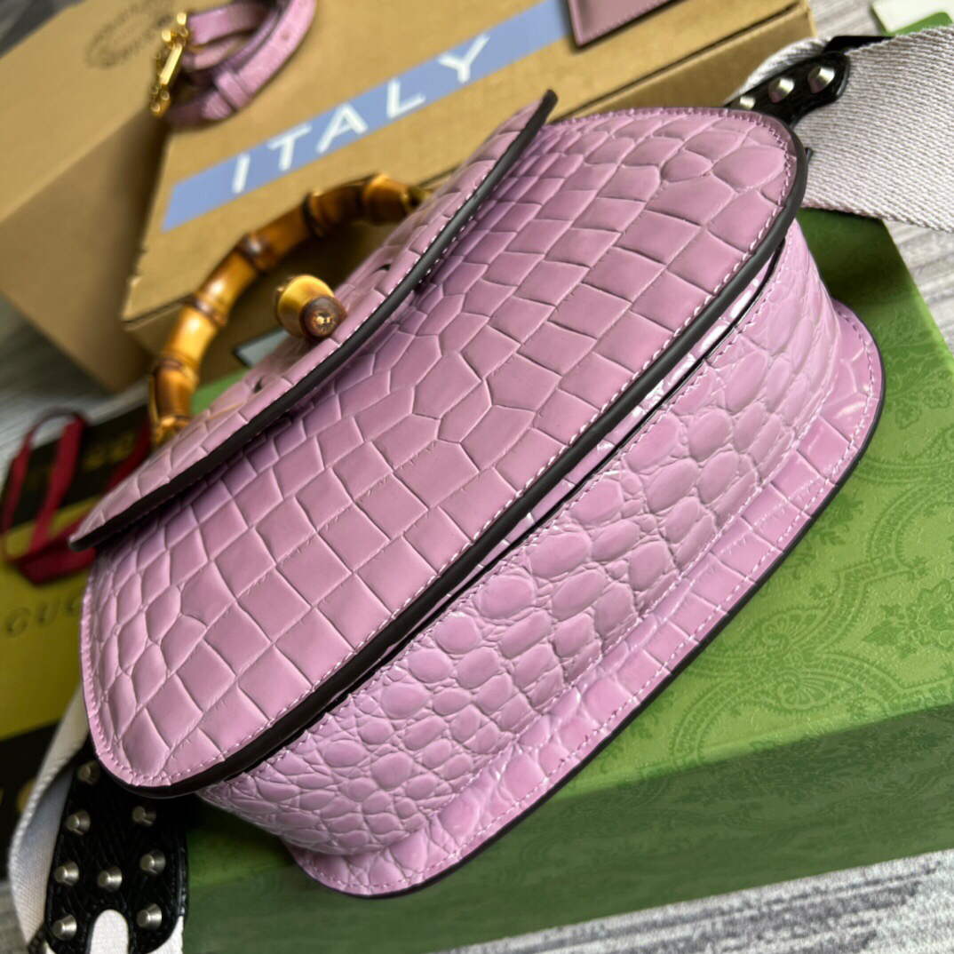 Gucci 675797 Gucci Bamboo 1947 small top handle bag Pink - Default Title - View 7