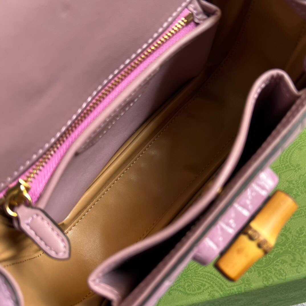 Gucci 675797 Gucci Bamboo 1947 small top handle bag Pink - Default Title - View 9