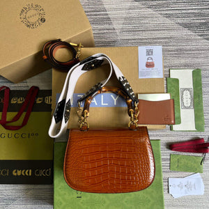 Gucci 675797 Gucci Bamboo 1947 small top handle bag Brown - Default Title - View 2