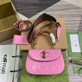 Gucci 675797 Gucci Bamboo 1947 Small Top Handle Bag Pink patent leather - Default Title - View 1