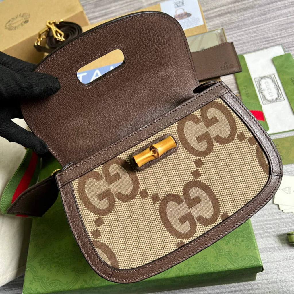 Gucci 675797 Small Jumbo GG Bag With Bamboo