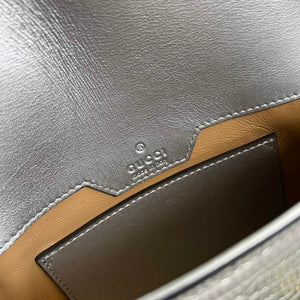 Gucci 675801 Horsebit 1955 lizard mini bag silver leather - Default Title - View 9