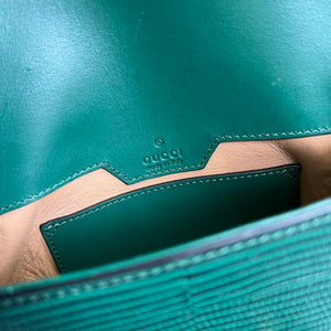 Gucci Horsebit 1955 lizard mini bag 675801 green leather - Default Title - View 9
