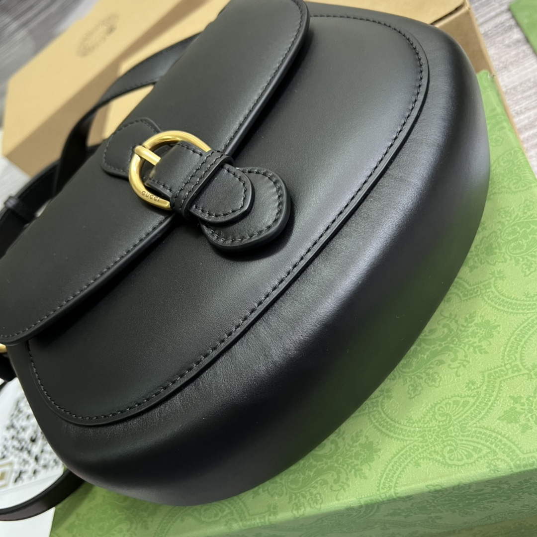 Gucci 675923 embossed leather shoulder UD0FT Bag Black - Default Title - View 7