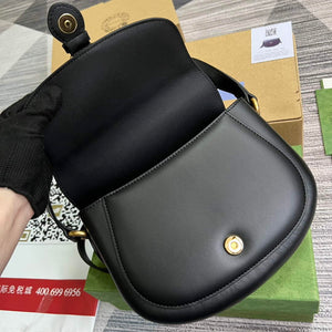 Gucci 675923 embossed leather shoulder UD0FT Bag Black - Default Title - View 8