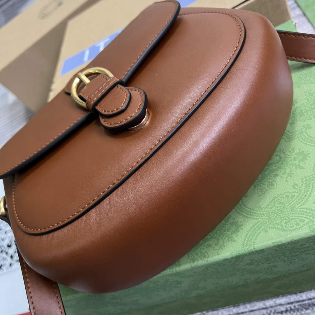 Gucci 675923 embossed leather shoulder UD0FT Bag Brown - Default Title - View 6