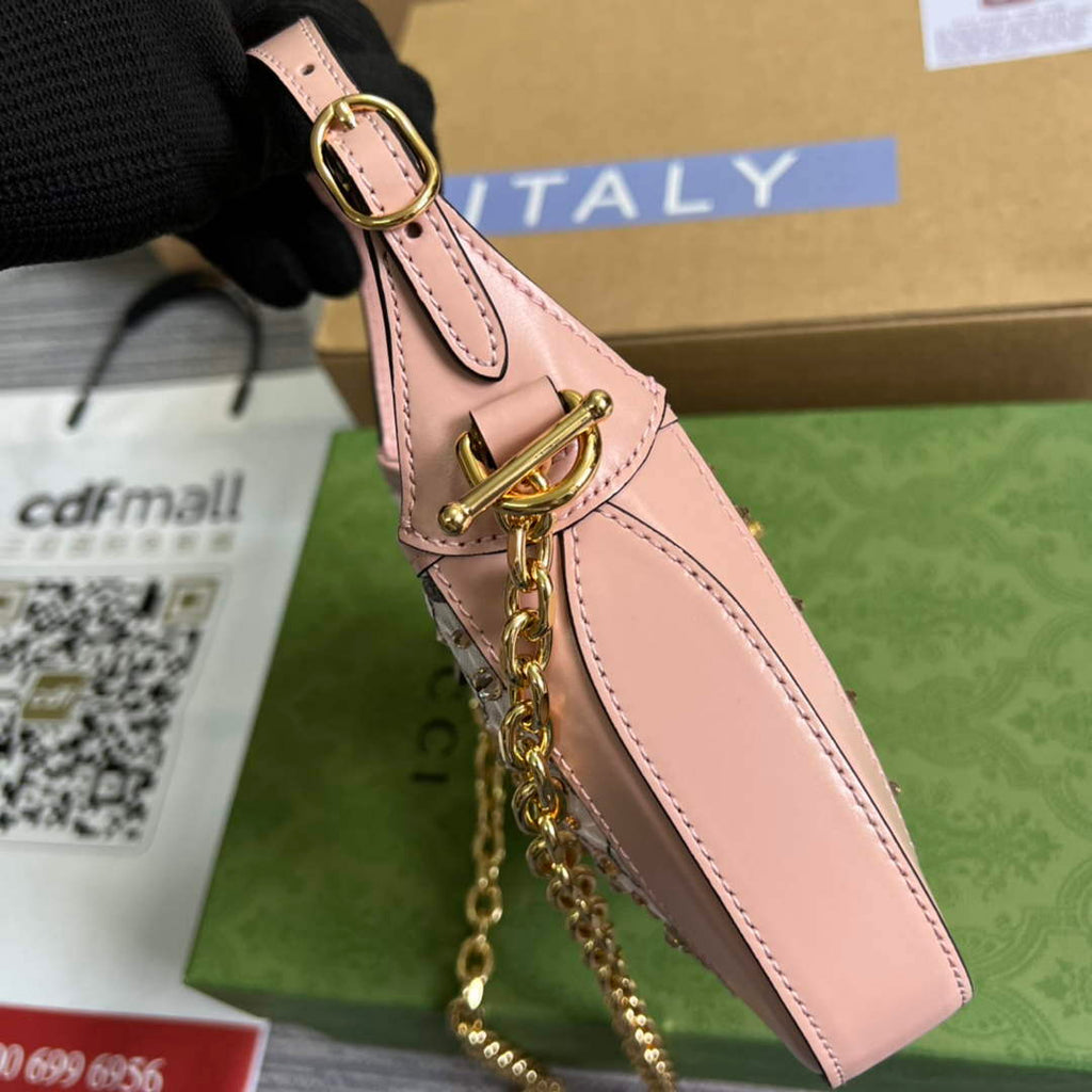 Gucci 677027 Jackie 1961 Mini Crystal bag Pink
