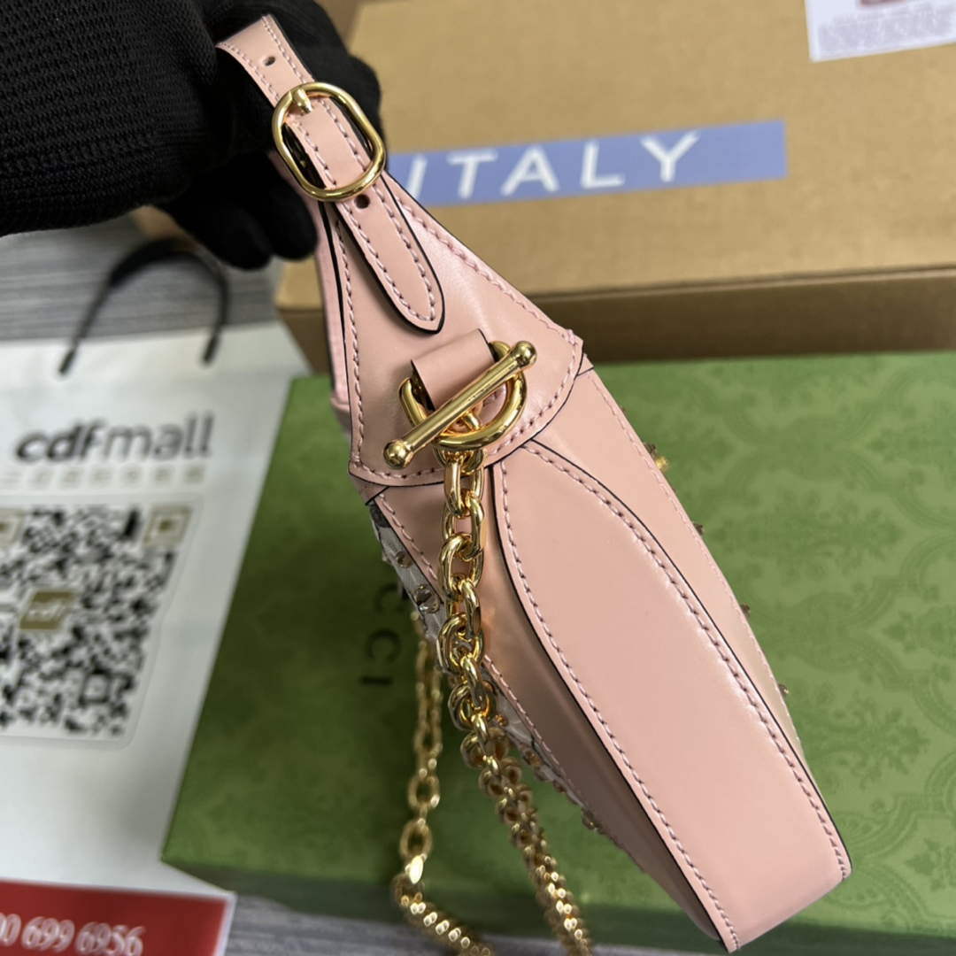 Gucci 677027 Jackie 1961 Mini Crystal bag Pink - Default Title - View 4