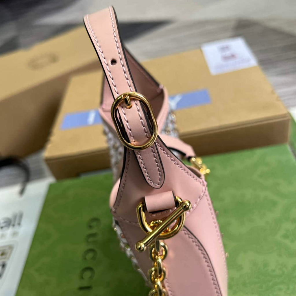 Gucci 677027 Jackie 1961 Mini Crystal bag Pink