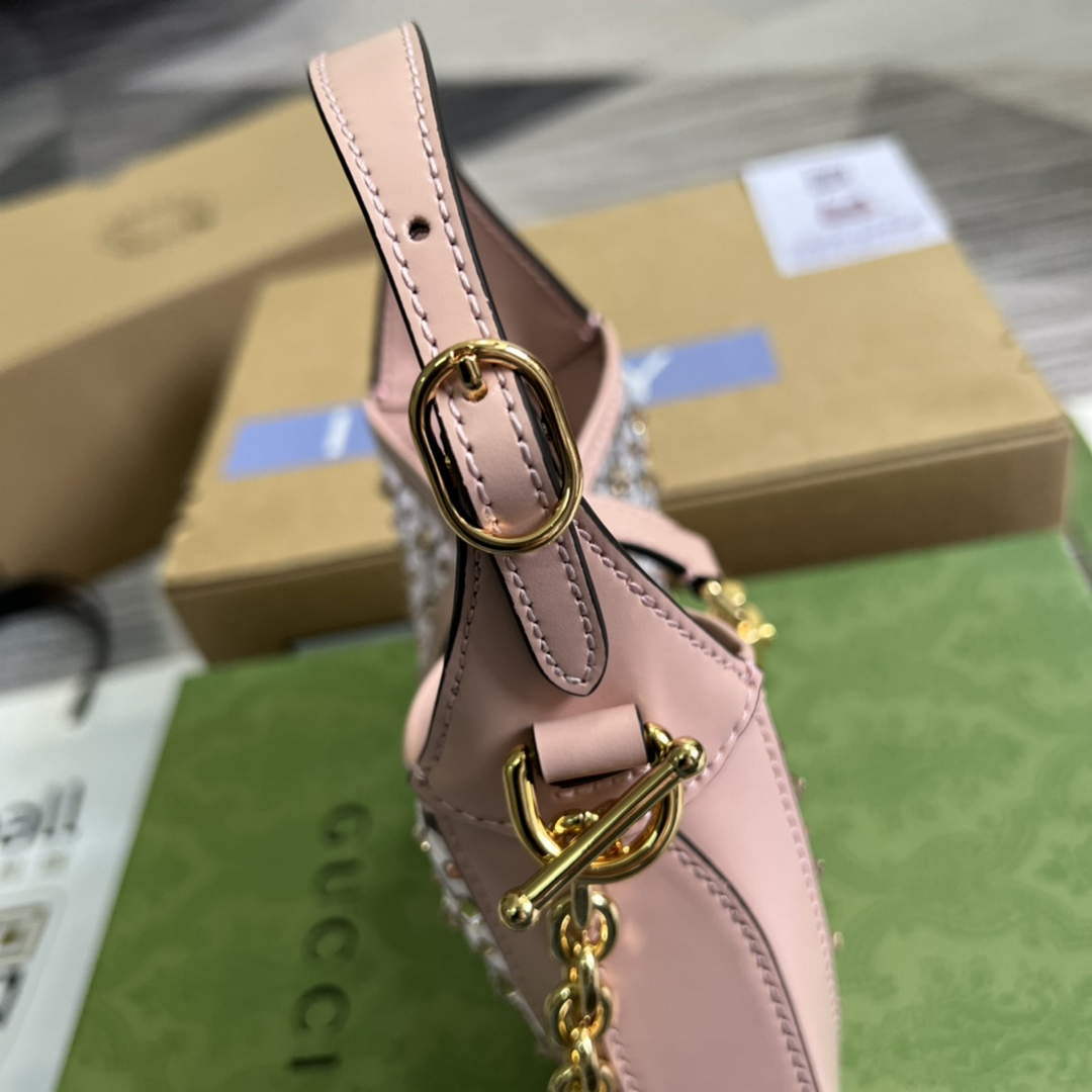 Gucci 677027 Jackie 1961 Mini Crystal bag Pink - Default Title - View 6