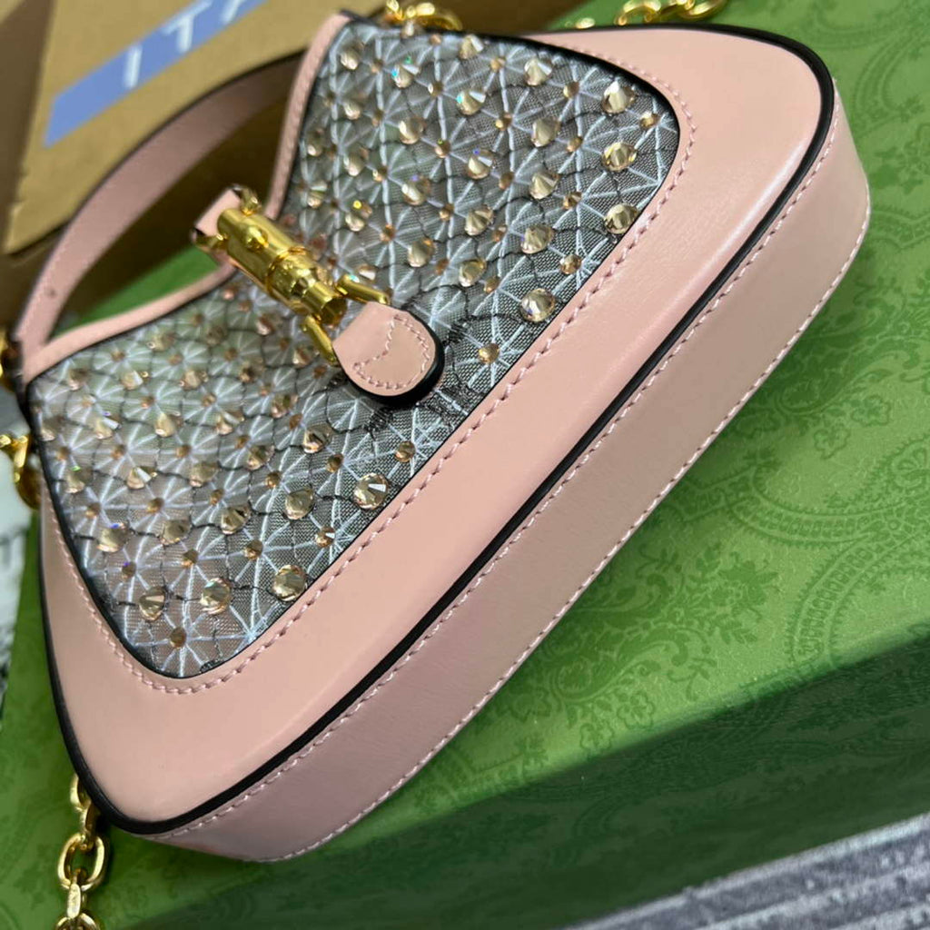 Gucci 677027 Jackie 1961 Mini Crystal bag Pink