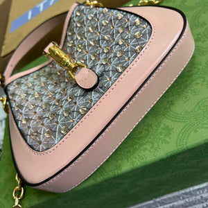 Gucci 677027 Jackie 1961 Mini Crystal bag Pink - Default Title - View 7