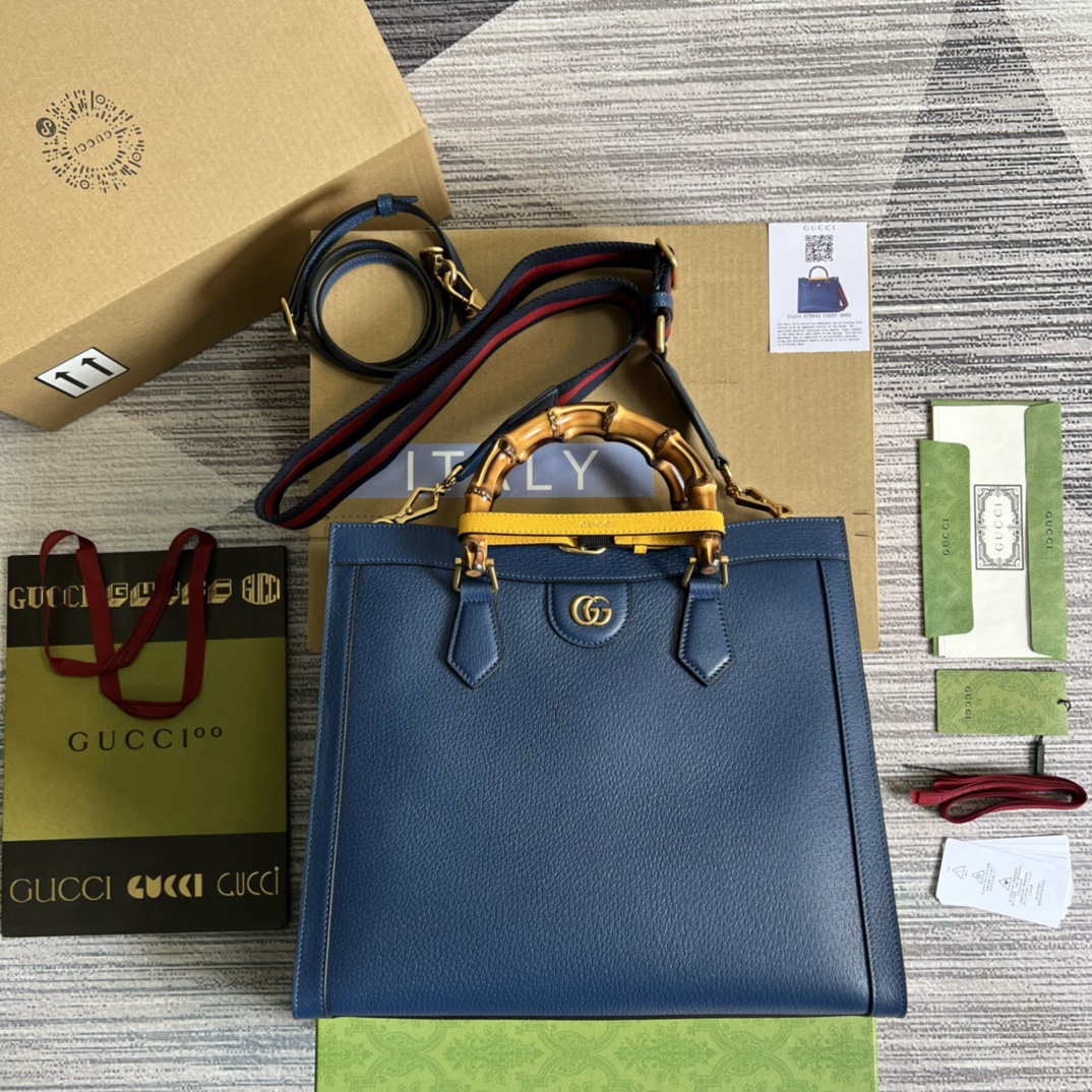 Gucci 678842 Diana medium tote bag Blue - Default Title - View 1