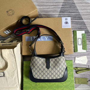 Gucci 678843 Jackie 1961 Small GG Shoulder Bag Beige Blue - Default Title - View 2